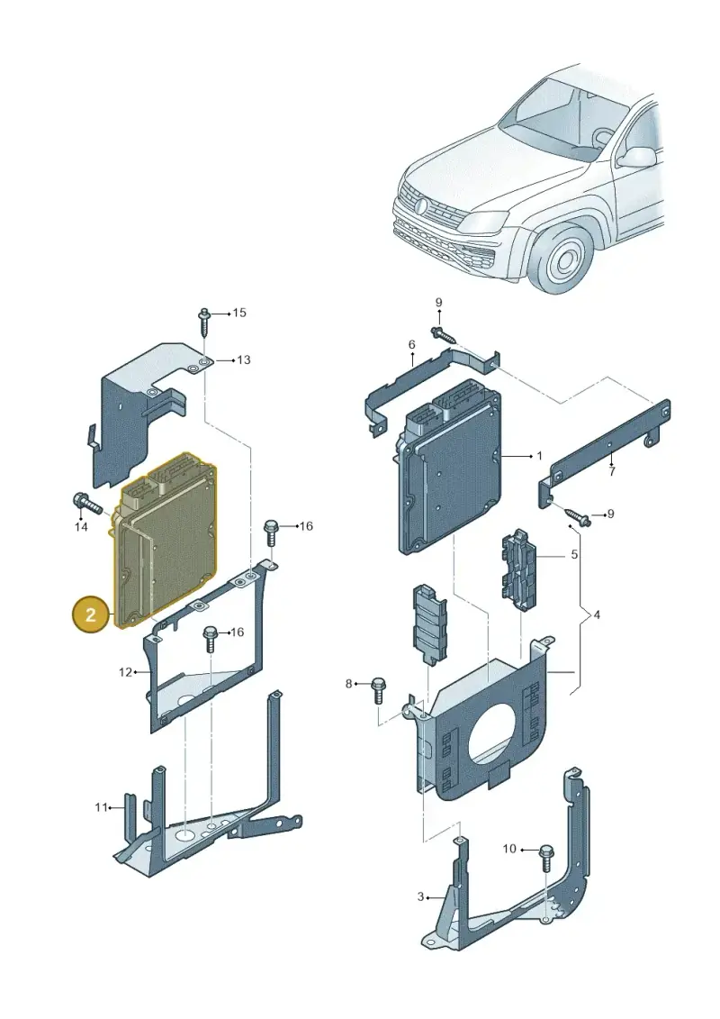 2H6907311AB2HA — Volkswagen Amarok (2022-) diagram 894906220, position 2