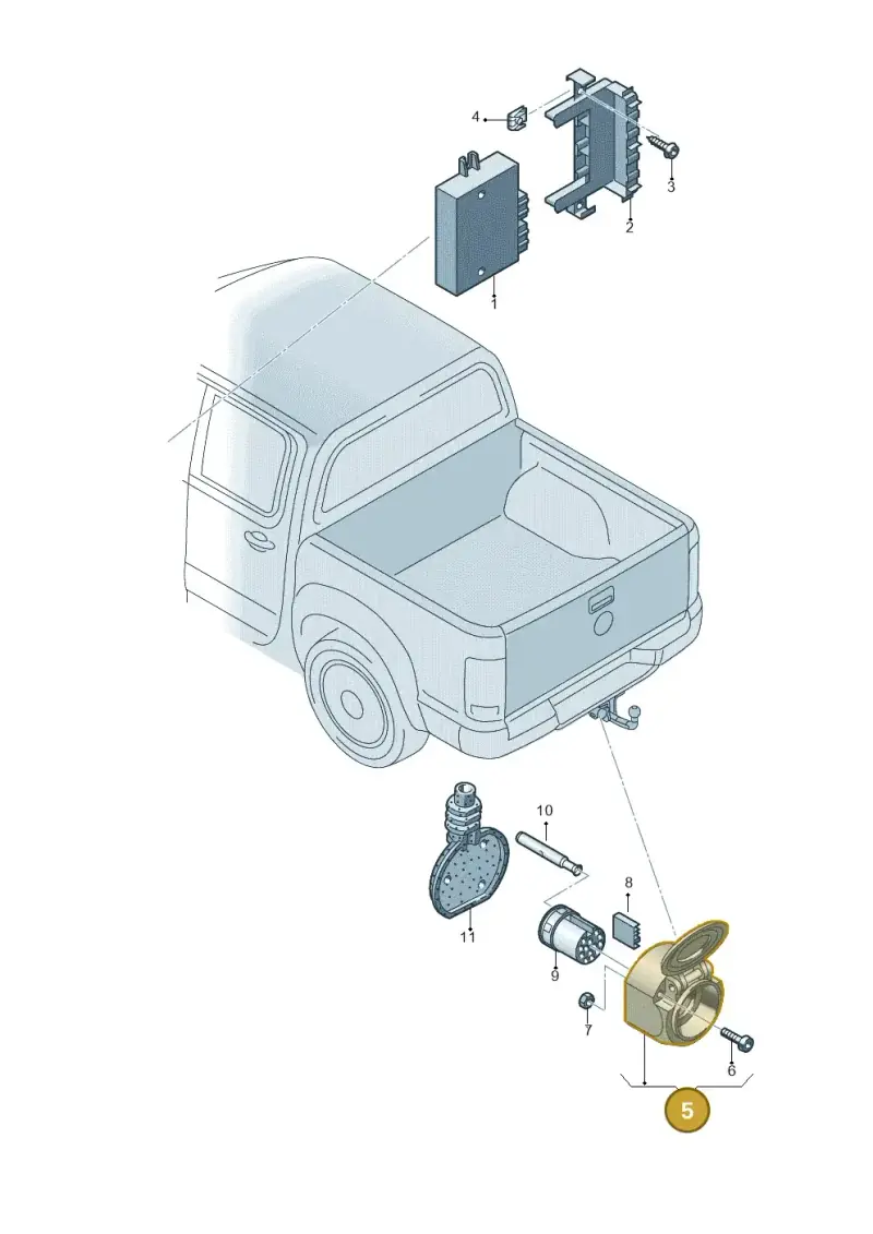 2H6945505 — Volkswagen Amarok twin cab (2022-) diagram 749945550, position 5