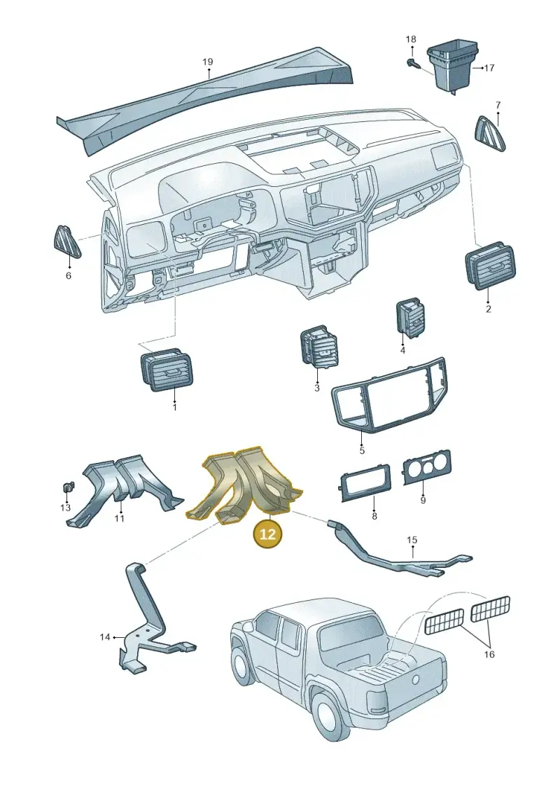 2H7820152A — Volkswagen Amarok twin cab (2022-) diagram 894819300, position 12