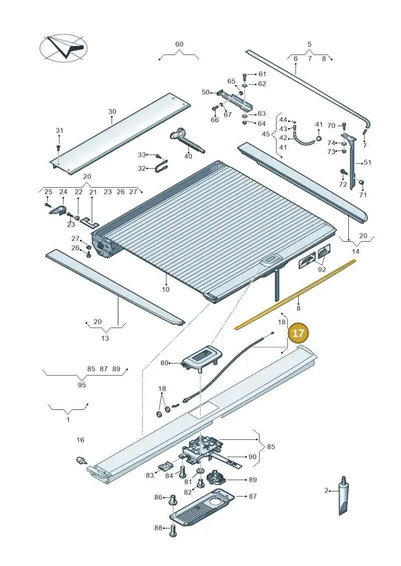 2H7860775 — Volkswagen Amarok twin cab (2016-2022) diagram 749860800, position 17