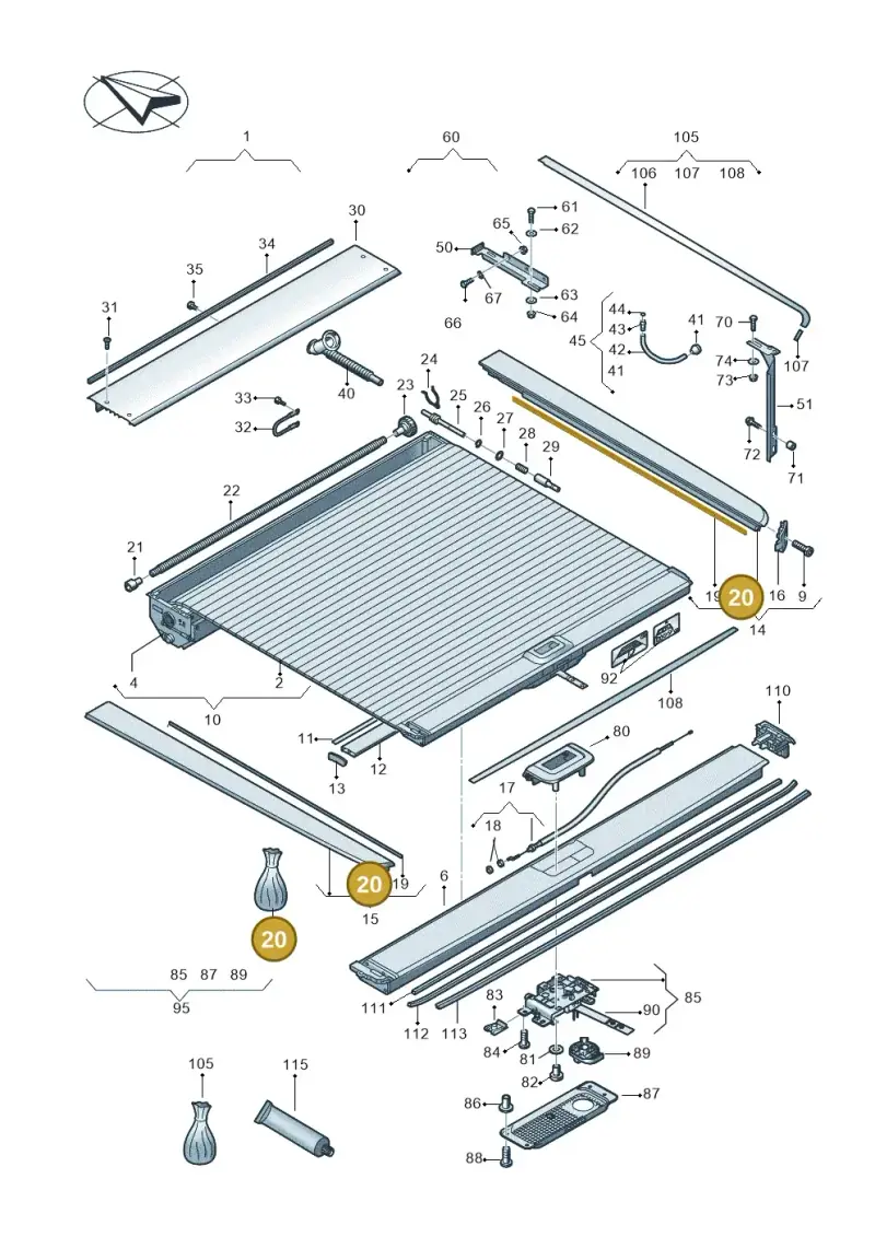 2H7898865 — Volkswagen Amarok twin cab (2022-) diagram 894860090, position 20