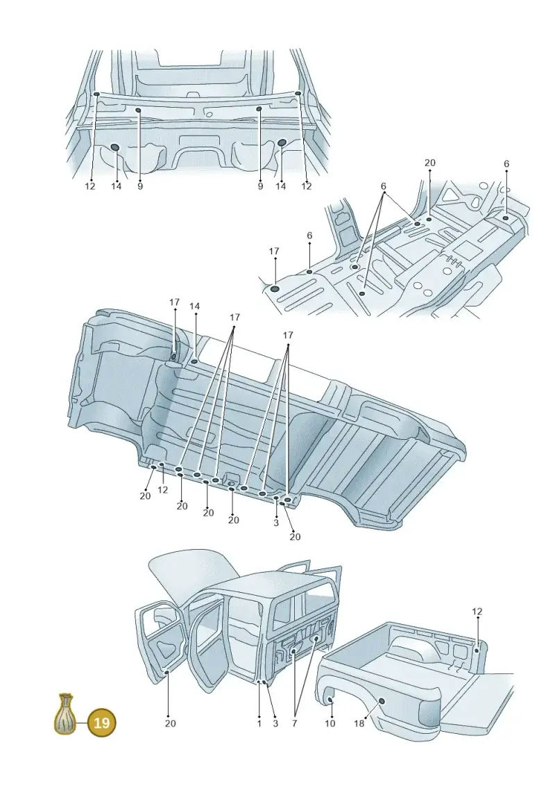 2H7899071A — Volkswagen Amarok twin cab (2022-) diagram 683803350, position 19