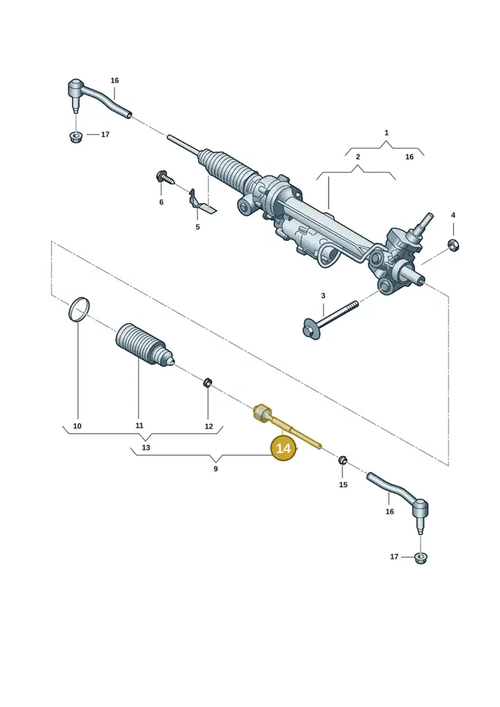 2HJ422818 — Volkswagen Amarok twin cab (2022-) diagram 2hb423350, position 14