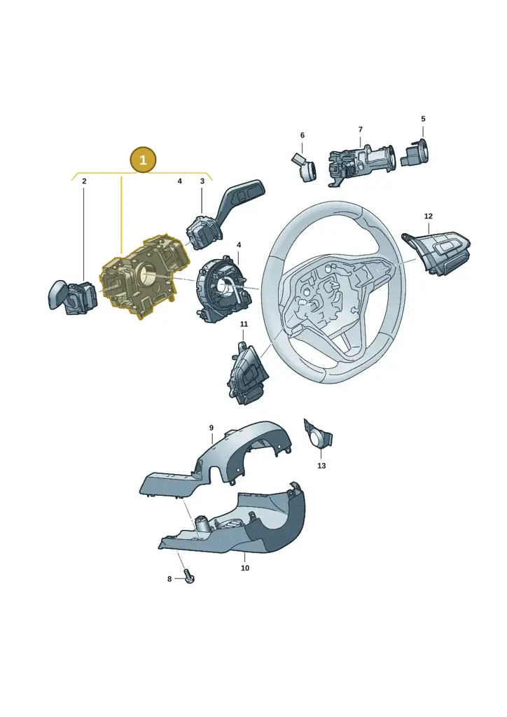 2HJ953501C — Volkswagen Amarok (2022-2025) diagram 2hb953500, position 1