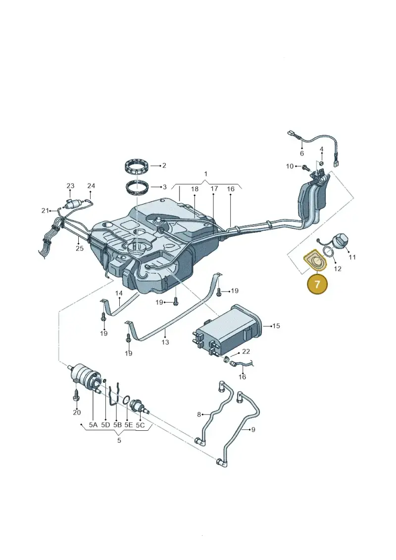 2K0201253 — Volkswagen CADDY (2004-) diagram 443201050, position 7