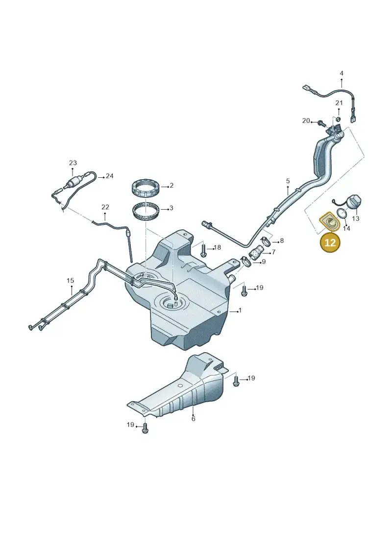 2K0201253 — Volkswagen Caddy panel van (2008-2010) diagram 652201100, position 12