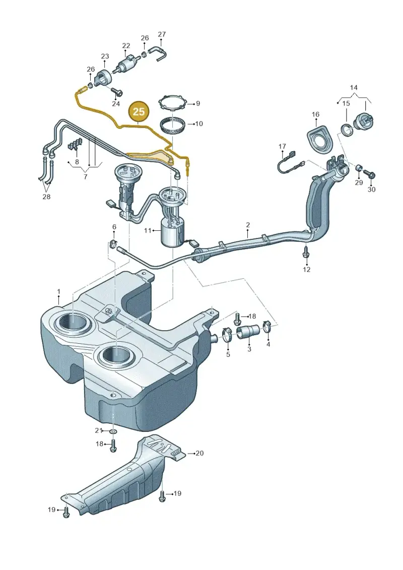 2K0201361F — Volkswagen Caddy kombi (2015-2020) diagram 690201700, position 25