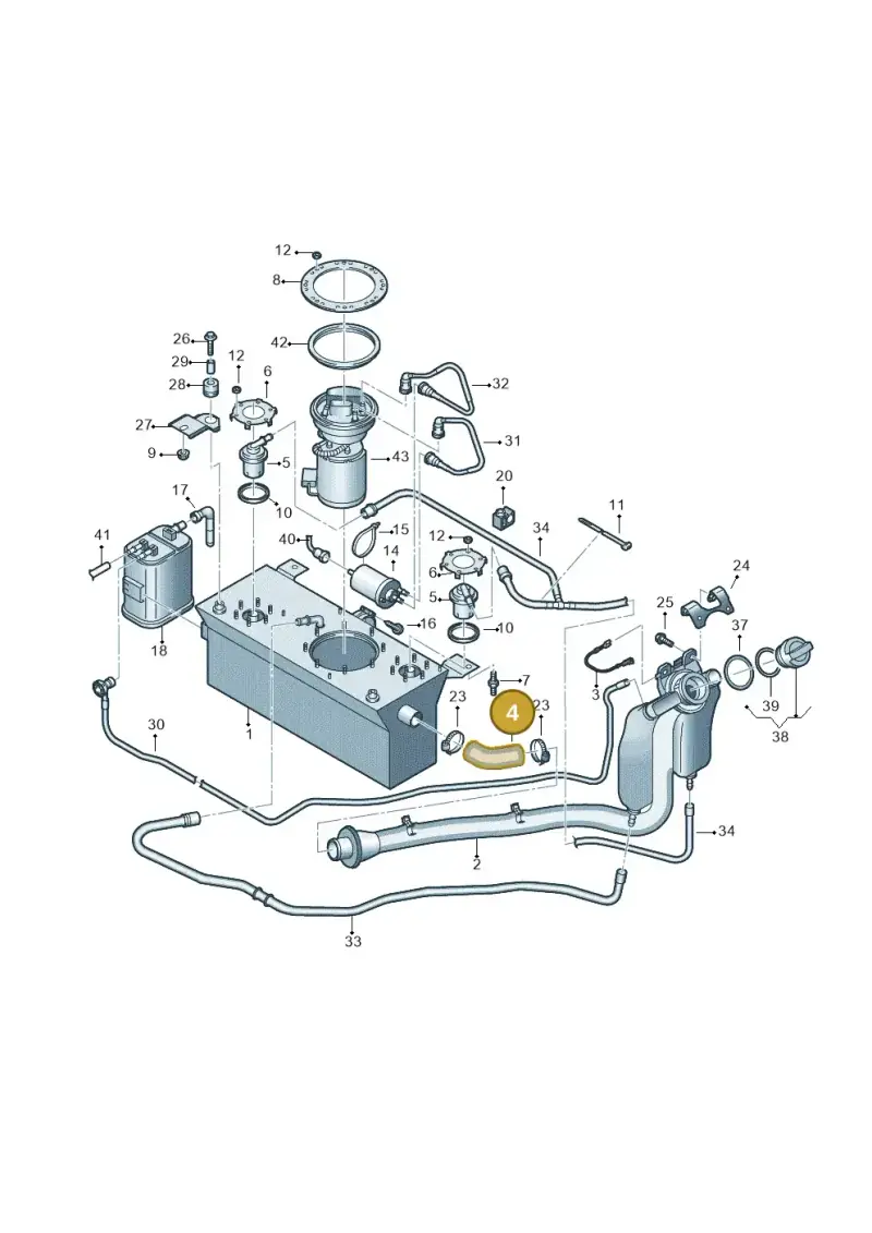 2K0201404 — Volkswagen Caddy kombi (2015-2020) diagram 866201500, position 4