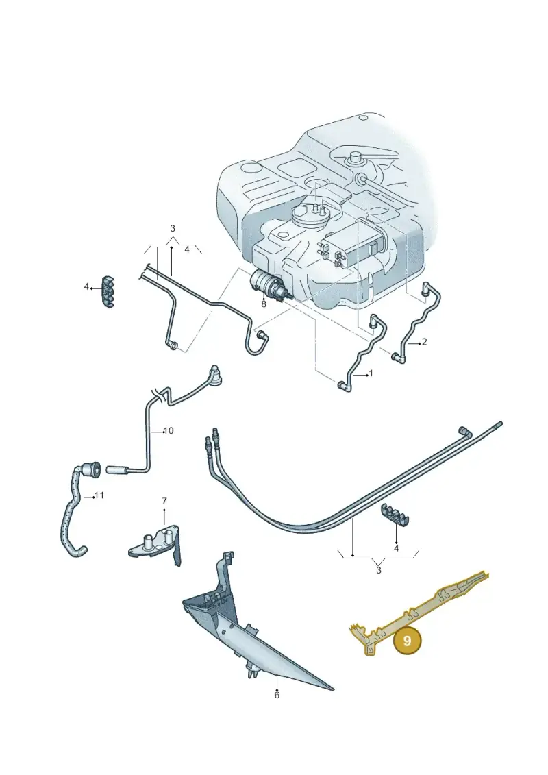 2K0201488F — Volkswagen Caddy panel van (2008-2010) diagram 443201400, position 9