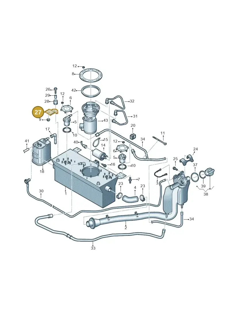 2K0201505D — Volkswagen Caddy kombi (2015-2020) diagram 866201500, position 27