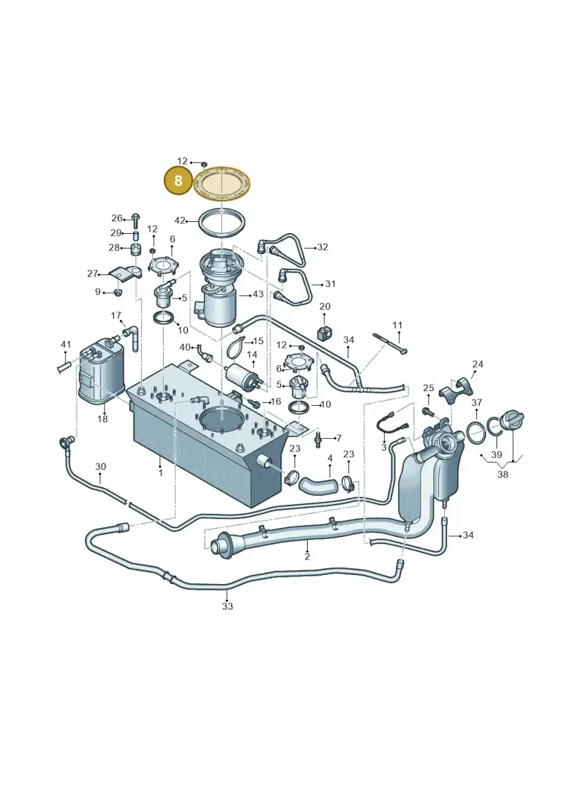 2K0201833 — Volkswagen Caddy kombi (2015-2020) diagram 866201500, position 8