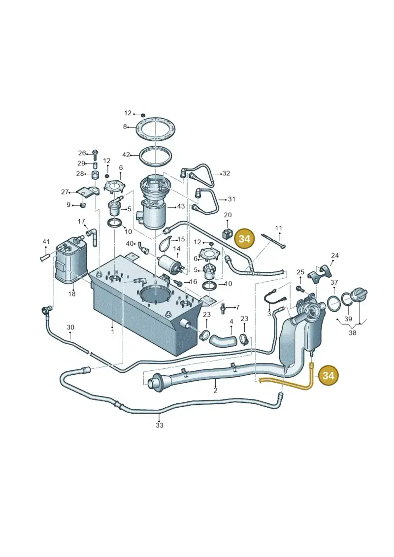 2K0201995B — Volkswagen Caddy kombi (2015-2020) diagram 866201500, position 34