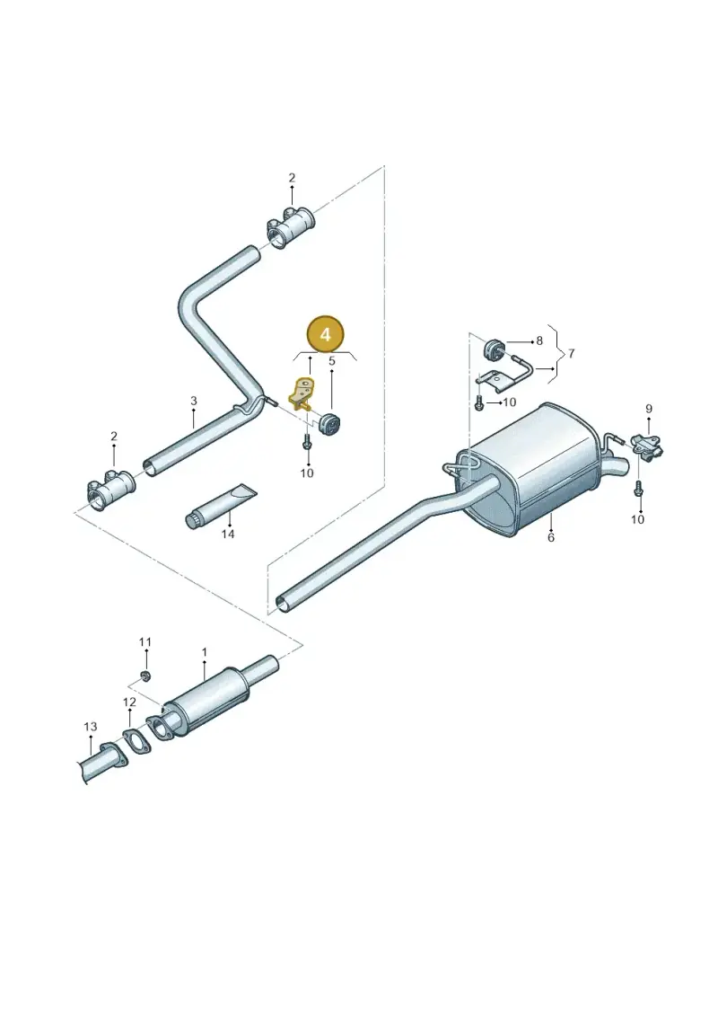 2K0253144E — Volkswagen Caddy Maxi Kombi (2010-2015) diagram 690253830, position 4