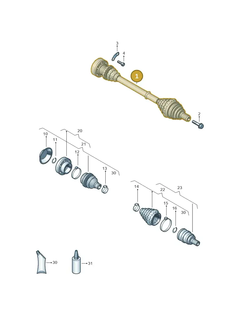 2K0407272G — Volkswagen Caddy Maxi Kombi (2010-2015) diagram 689407200, position 1