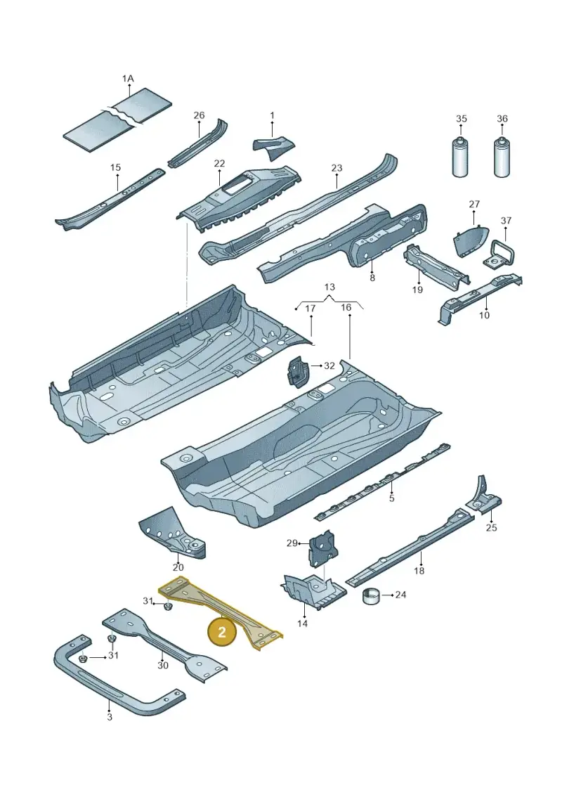 2K0802128 — Volkswagen Caddy Maxi Kombi (2010-2015) diagram 409803100, position 2