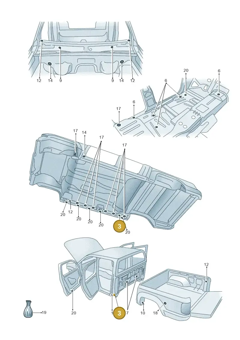 2K0810903 — Volkswagen Amarok twin cab (2022-) diagram 683803350, position 3