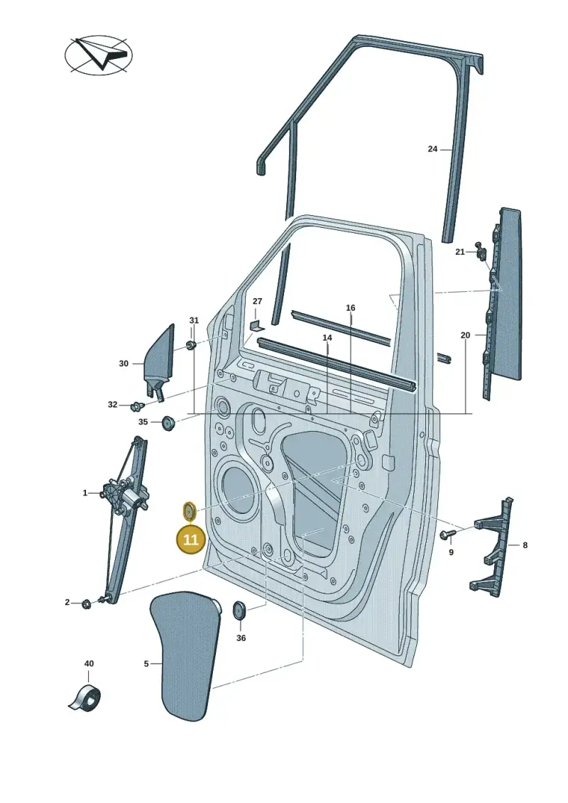 2K0810903 — Volkswagen Multivan (2021-) diagram 7t0837500, position 11