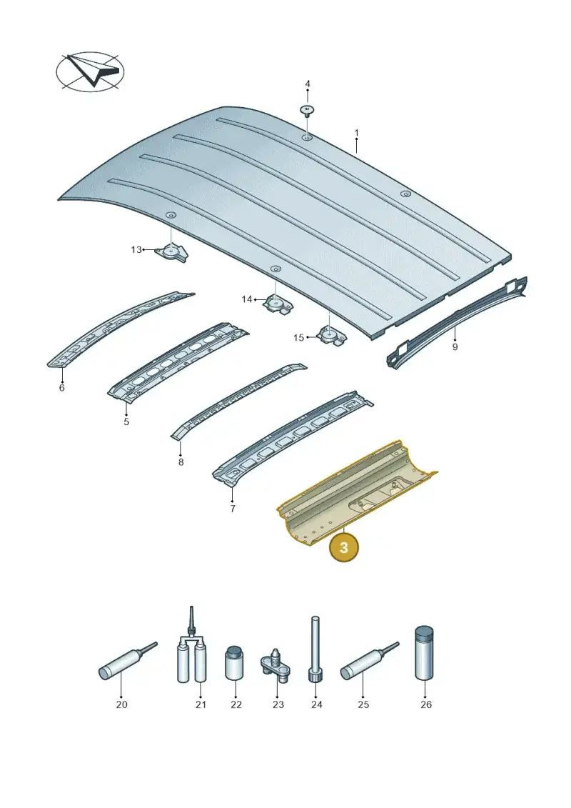 2K0817097 — Volkswagen Caddy kombi (2015-2020) diagram 866817000, position 3