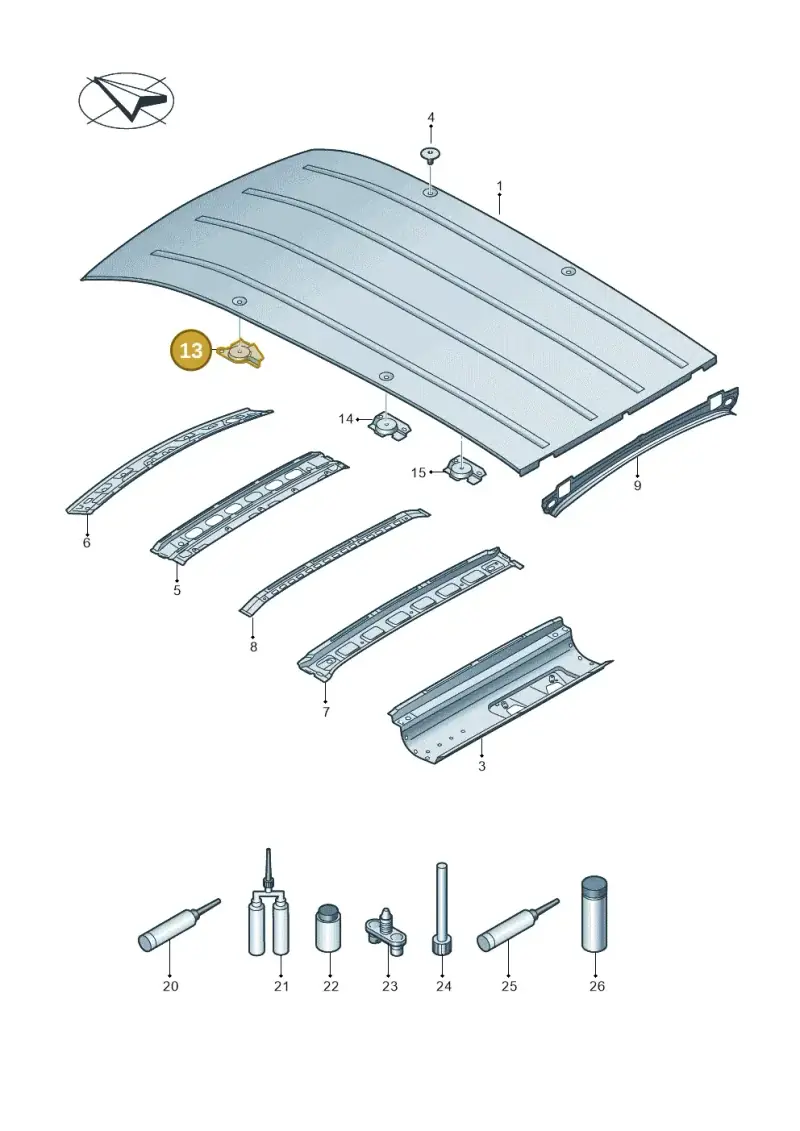 2K0817243A — Volkswagen Caddy kombi (2015-2020) diagram 866817000, position 13