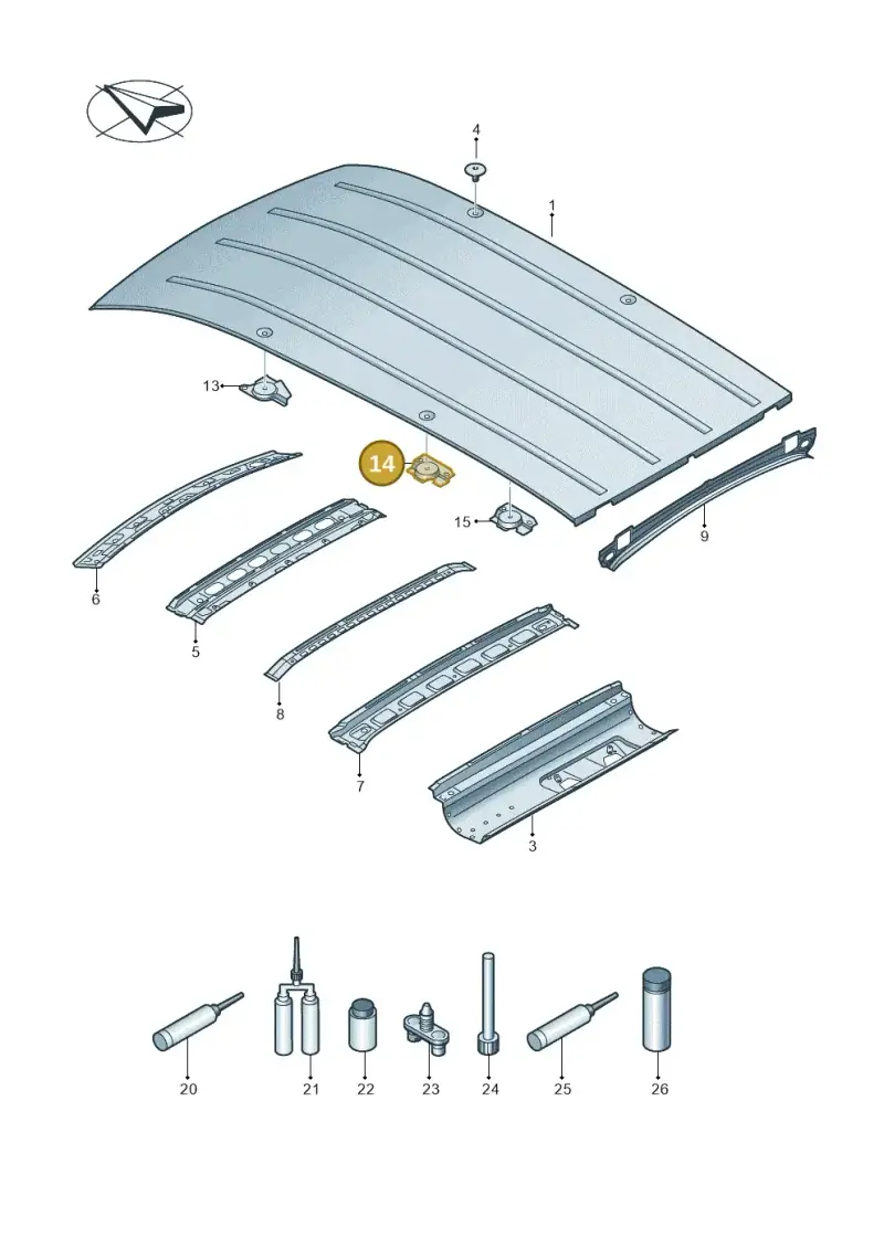 2K0817251B — Volkswagen Caddy kombi (2015-2020) diagram 866817000, position 14