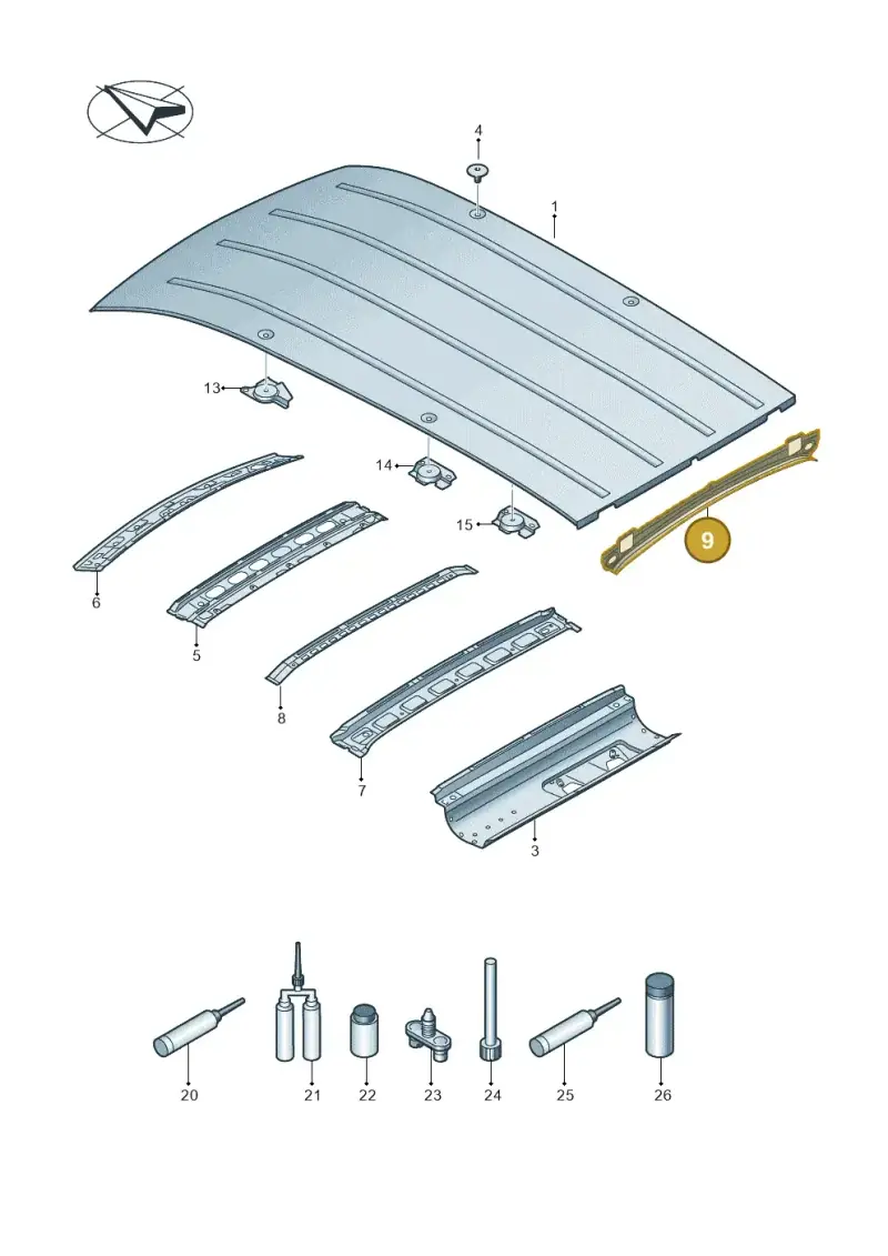 2K0817929E — Volkswagen Caddy kombi (2015-2020) diagram 866817000, position 9