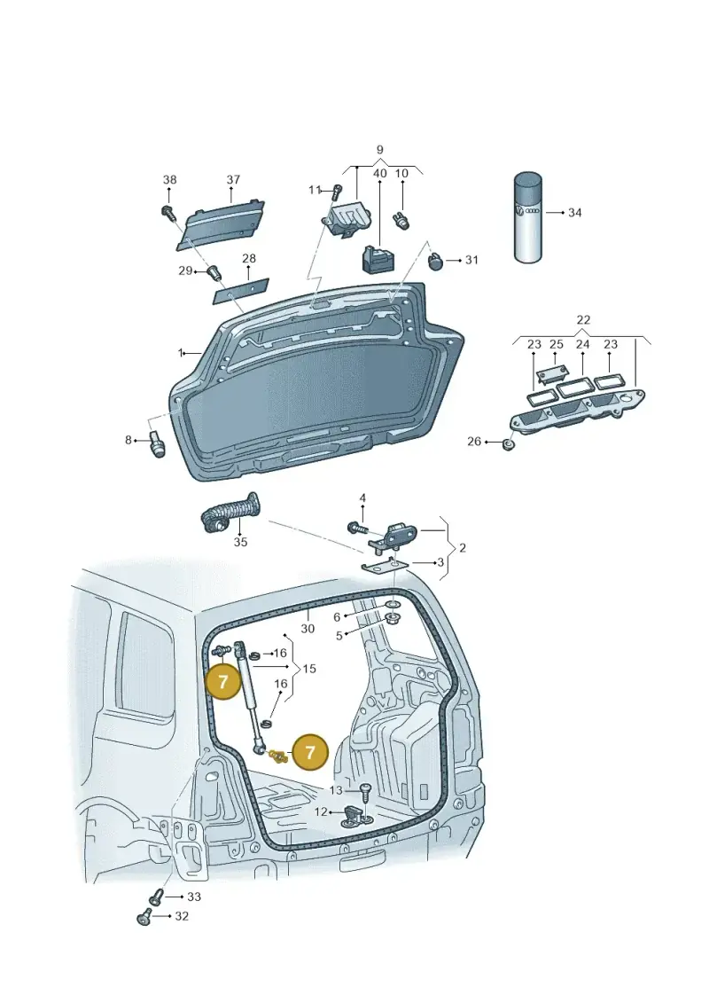 2K0827439B — Volkswagen TOURAN (2005-2006) diagram 409827300, position 7