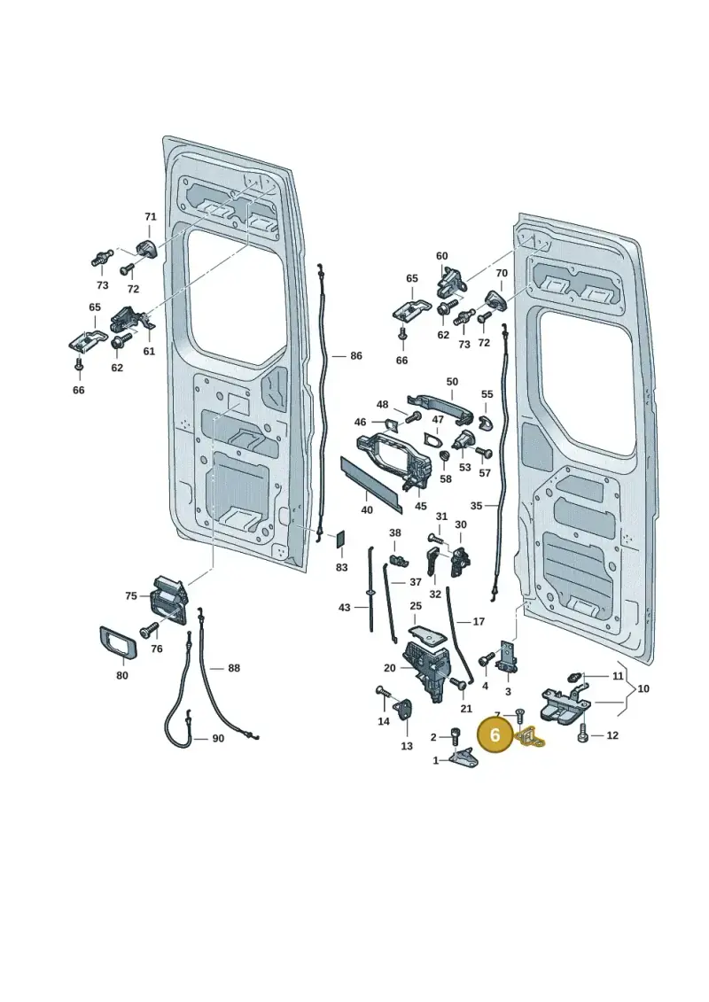 2K0827511 — Volkswagen MAN TGE 55 (2016-2021) diagram 7c0827110, position 6