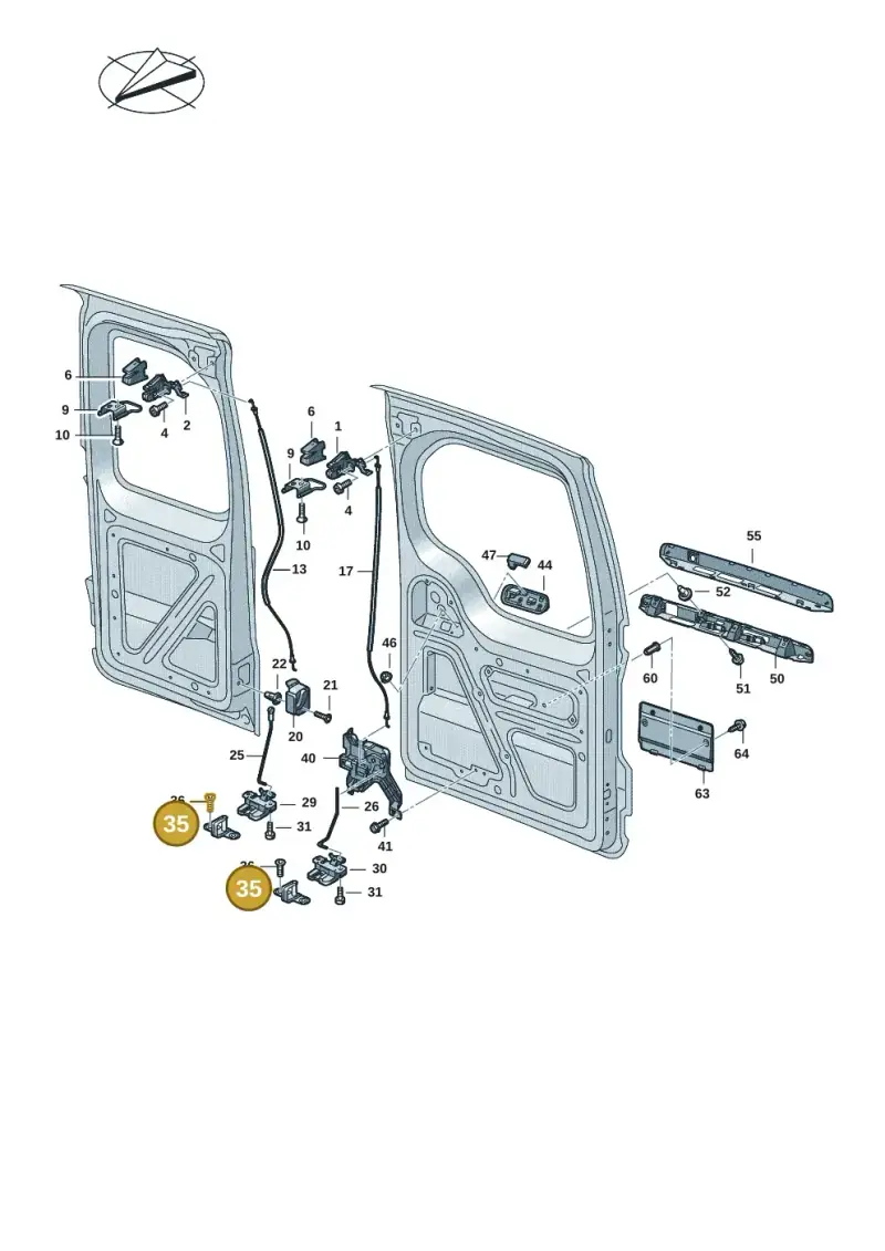 2K0827512C — Volkswagen Caddy Maxi Kombi (2020-2024) diagram 2ka827300, position 35