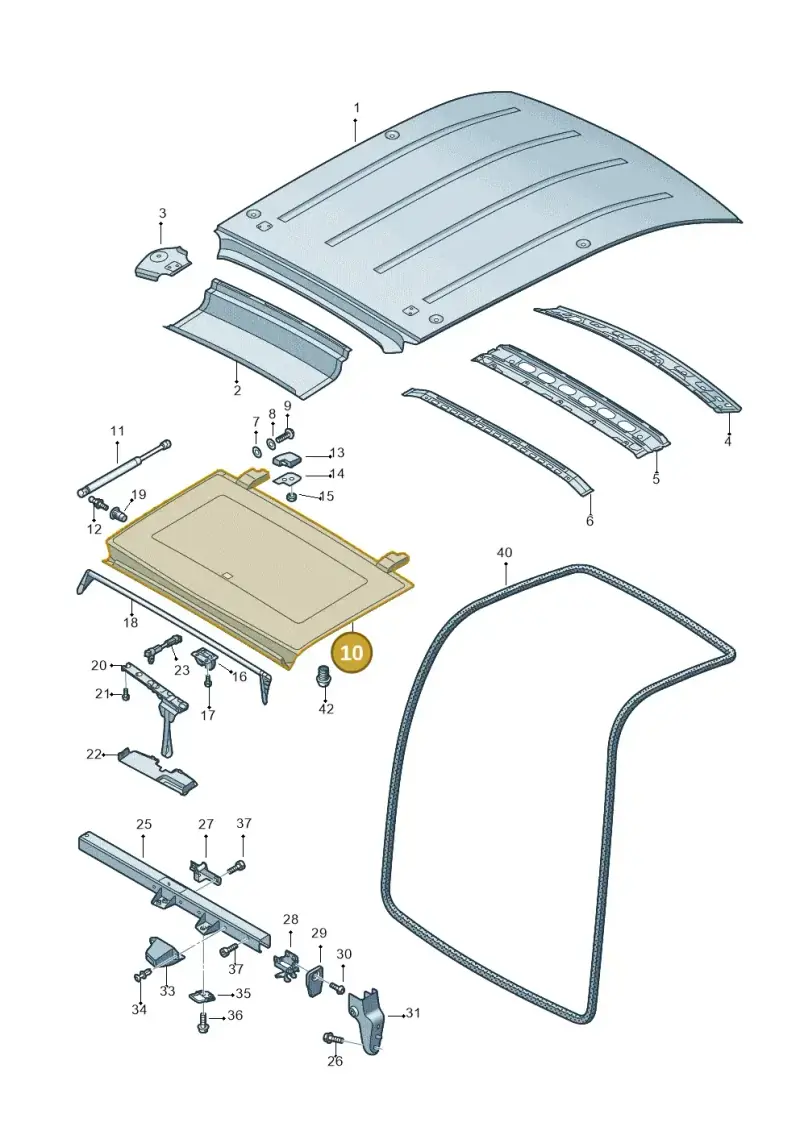 2K0829703C — Volkswagen Caddy kombi (2015-2020) diagram 443817020, position 10