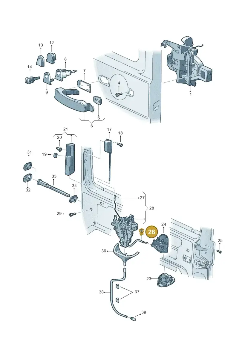 2K0843213 — Volkswagen Caravelle (2015-2019) diagram 410843800, position 26