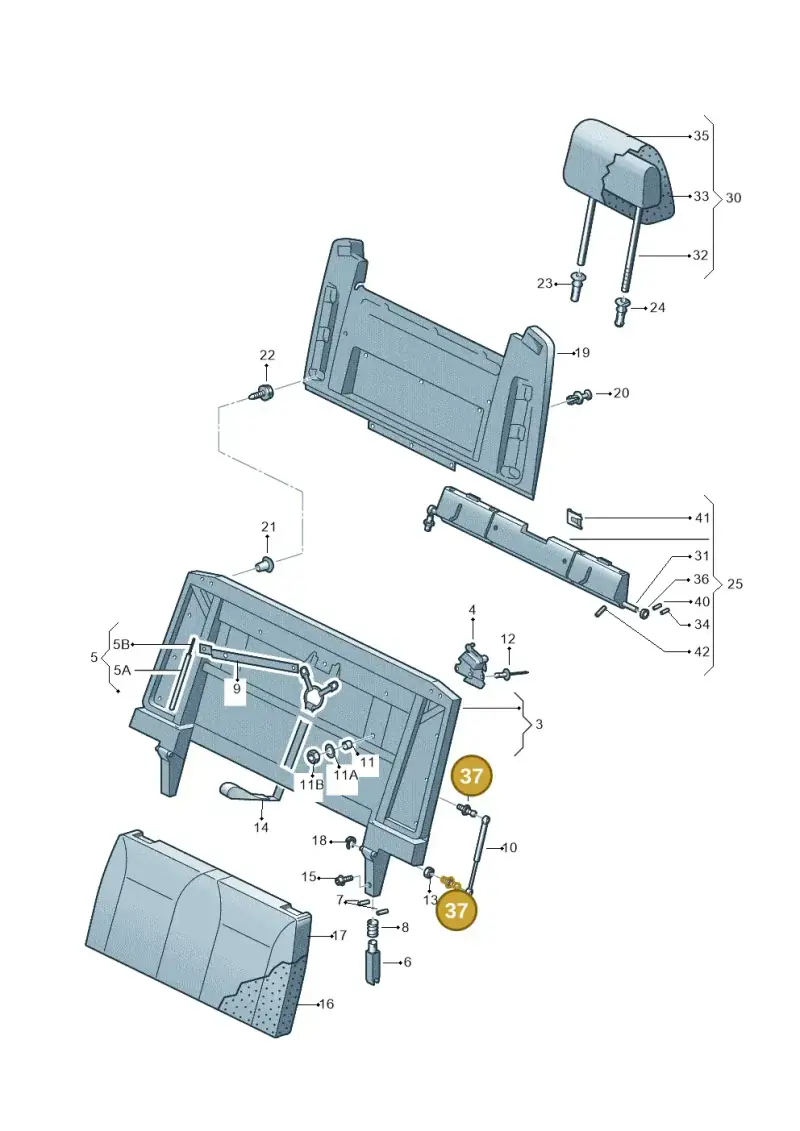 2K0883293A — Volkswagen California Camper (2011-2015) diagram 452067360, position 37