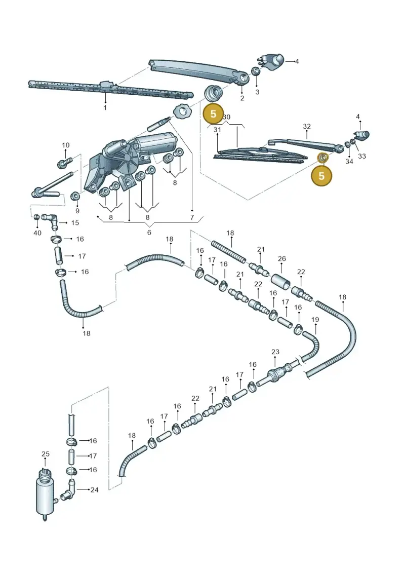2K0955758 — Volkswagen Caddy panel van (2008-2010) diagram 253955200, position 5