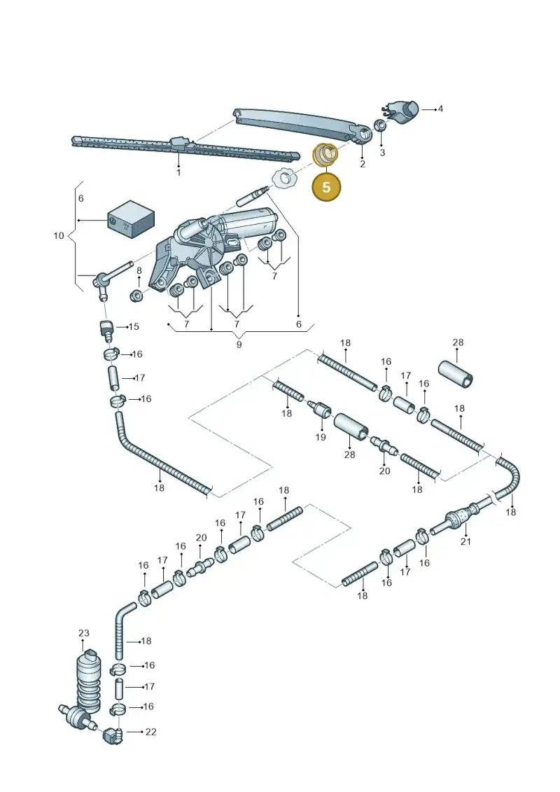 2K0955758 — Volkswagen Caddy Maxi Kombi (2010-2015) diagram 679955200, position 5