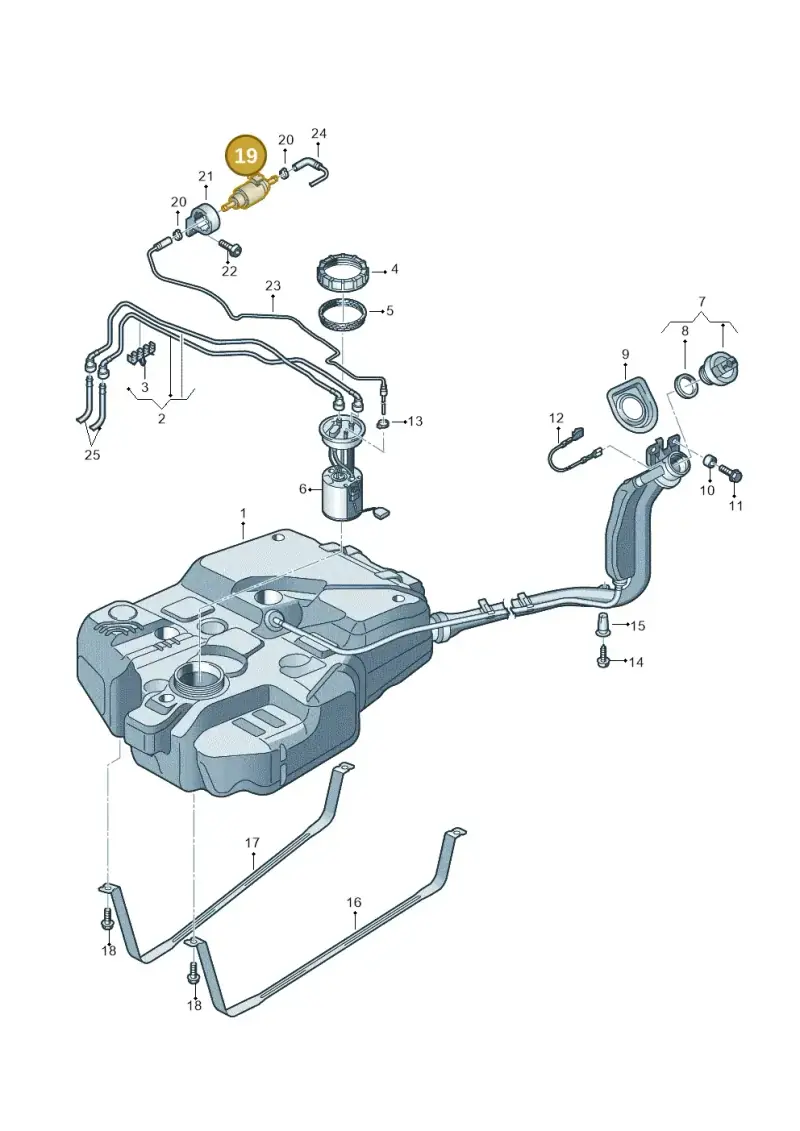 2K0963303C — Volkswagen Caddy Maxi Kombi (2010-2015) diagram 690201600, position 19