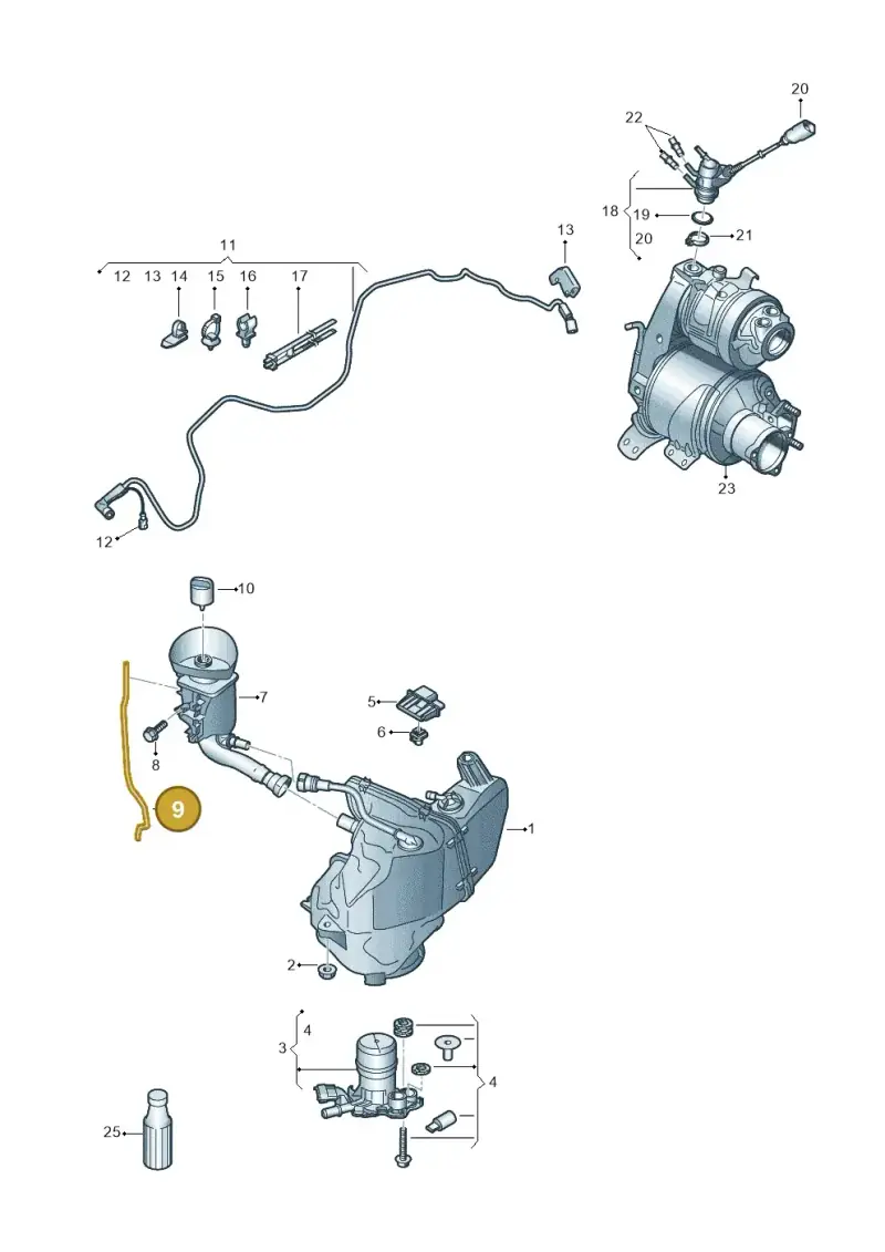 2K5131628 — Volkswagen Caddy kombi (2015-2020) diagram 866253560, position 9