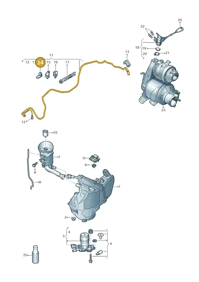 2K5131645 — Volkswagen Caddy kombi (2015-2020) diagram 866253560, position 14