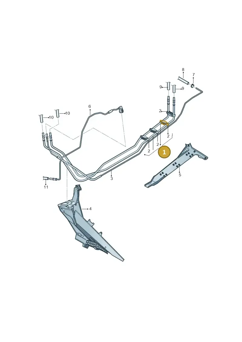 2K5201080 — Volkswagen Caddy kombi (2015-2020) diagram 690201200, position 1