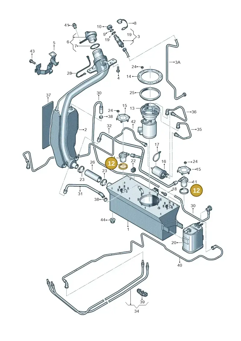 2K5201119 — Volkswagen Touran 1.9 (2008-2010) diagram 477201060, position 12