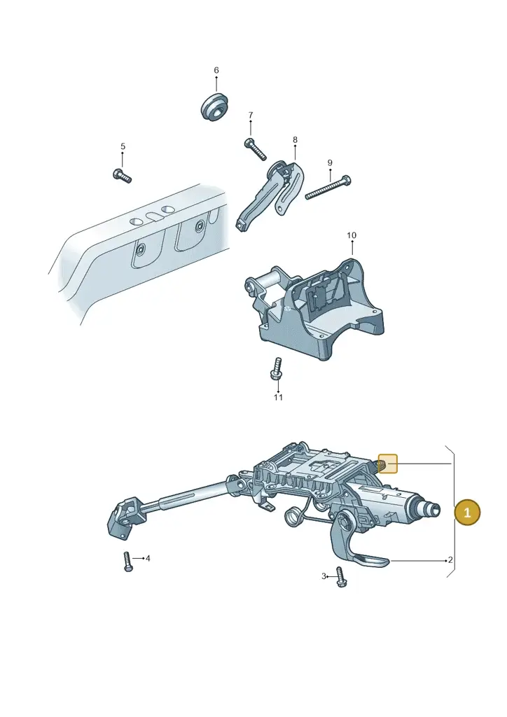 2K5419502A — Volkswagen Caddy kombi (2015-2020) diagram 866419300, position 1