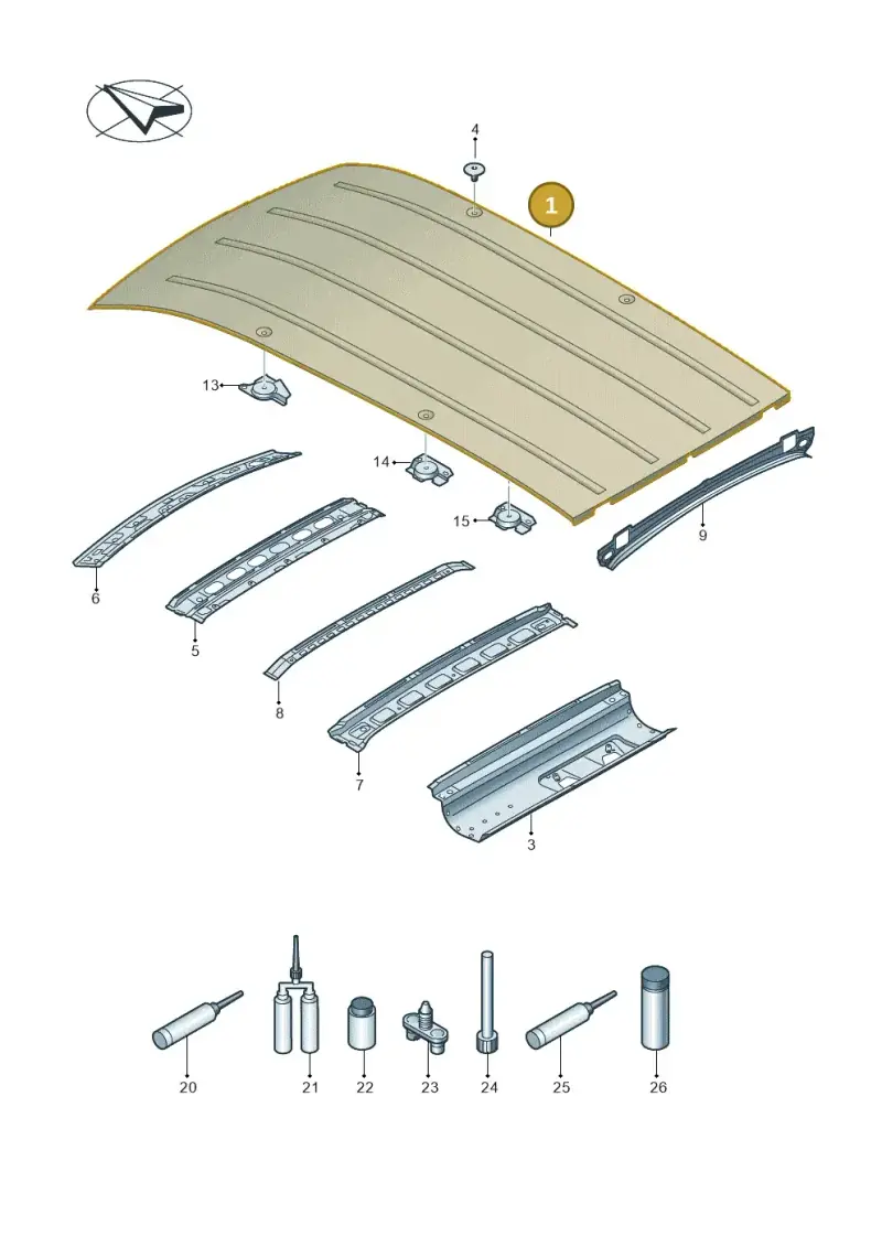 2K5817111D — Volkswagen Caddy kombi (2015-2020) diagram 866817000, position 1