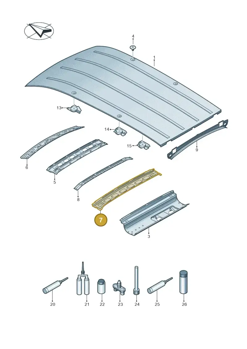 2K5817157 — Volkswagen Caddy kombi (2015-2020) diagram 866817000, position 7