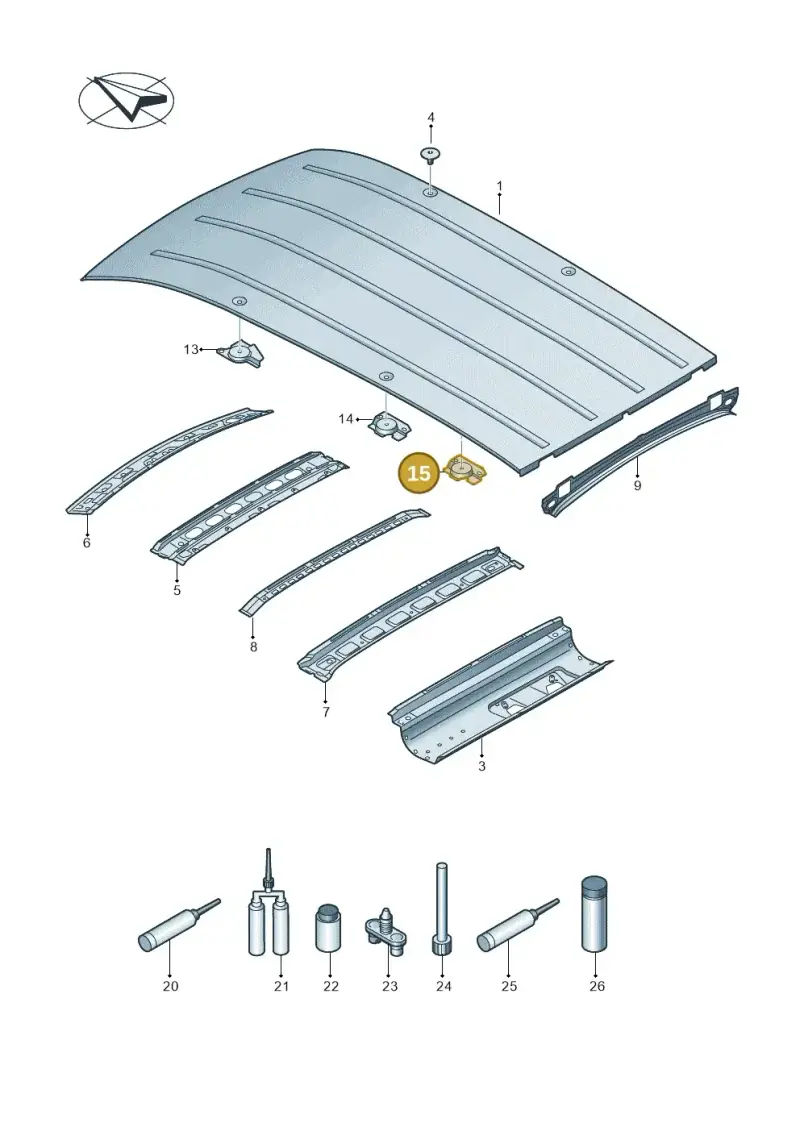2K5817926 — Volkswagen Caddy kombi (2015-2020) diagram 866817000, position 15