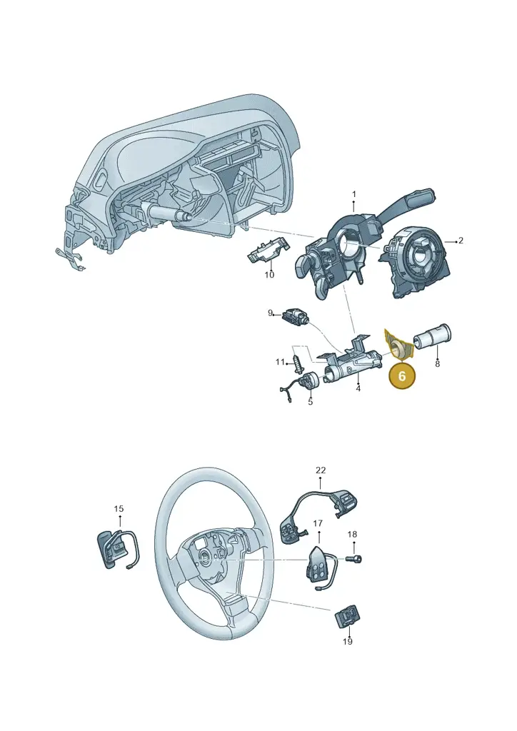 2K590586982V — Volkswagen Caddy (2015-2020) diagram 718953500, position 6