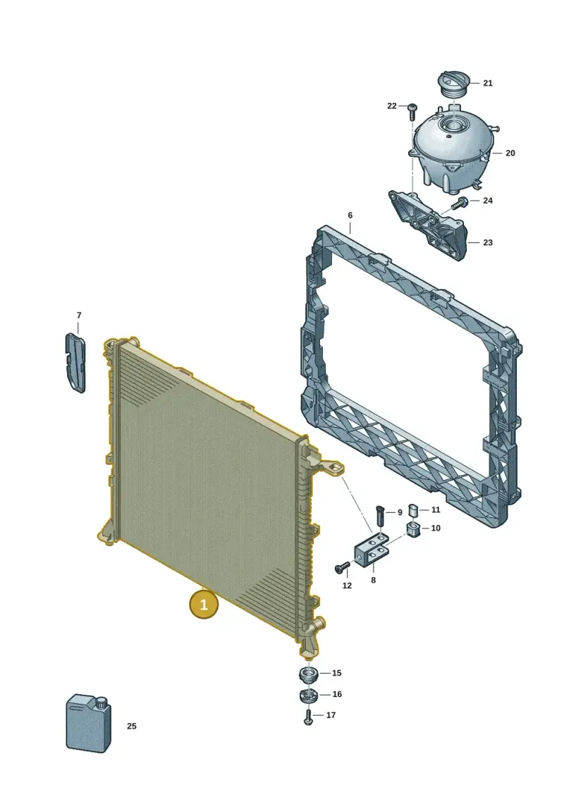 2N0121253C — Volkswagen E-Crafter 35 (2018-2024) diagram 599121002, position 1