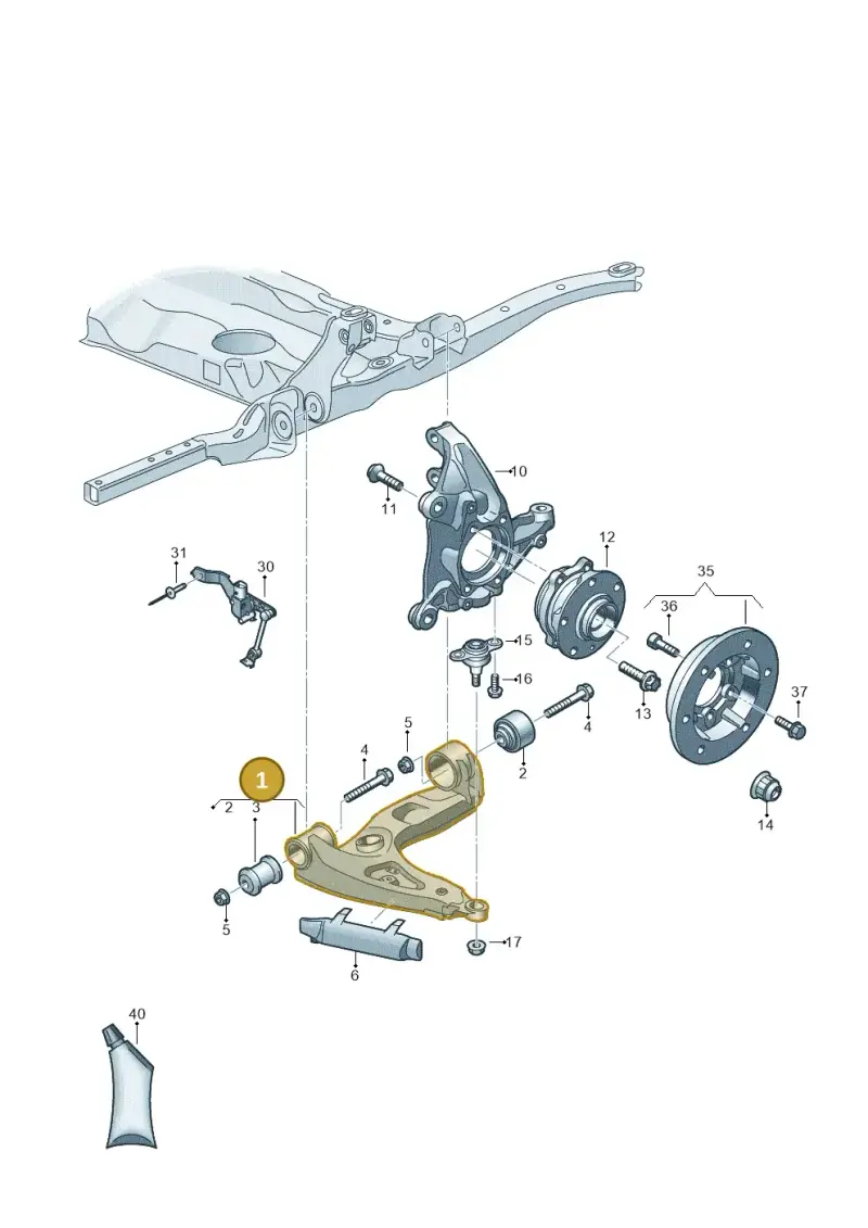 2N0407151M — Volkswagen E-Crafter 35 (2018-2024) diagram 806407000, position 1