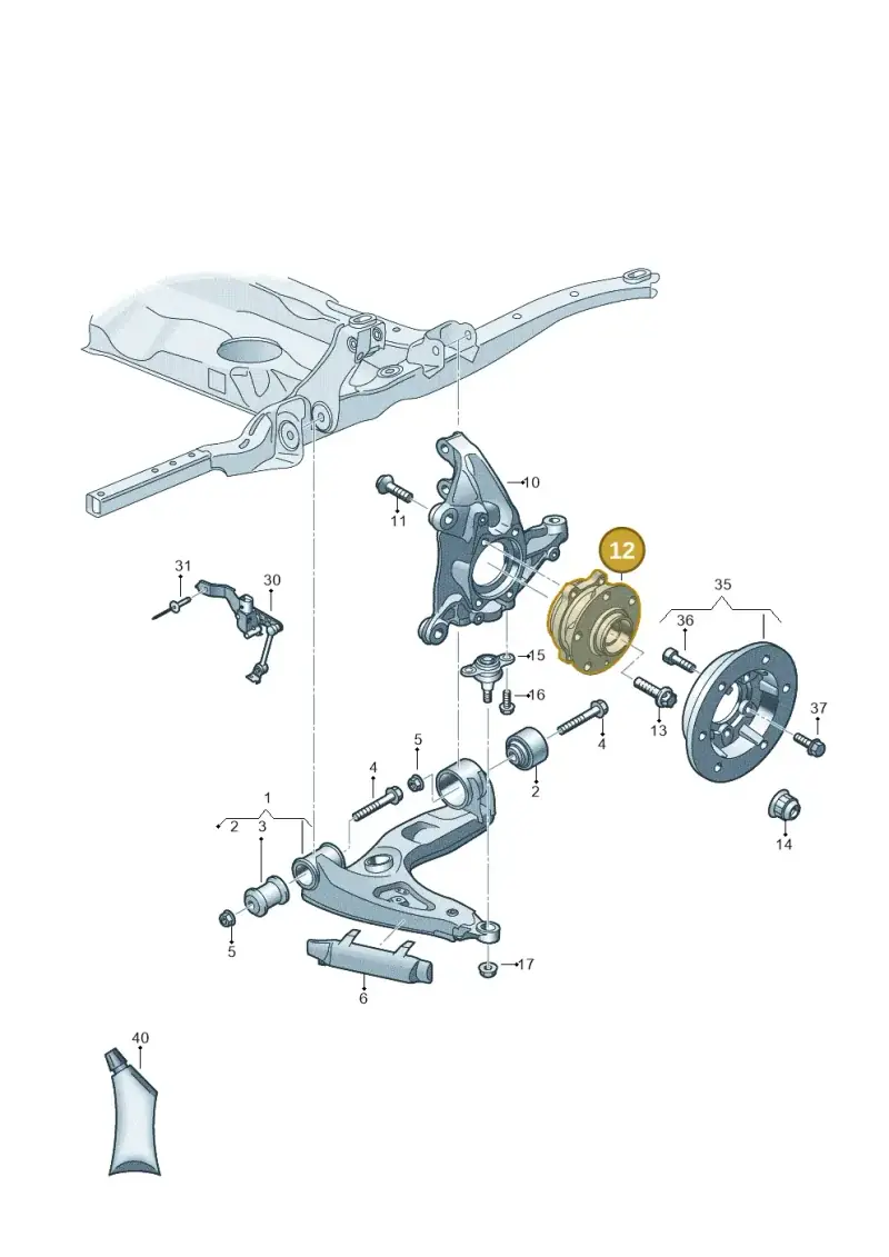 2N0407621F — Volkswagen E-Crafter 35 (2018-2024) diagram 806407000, position 12