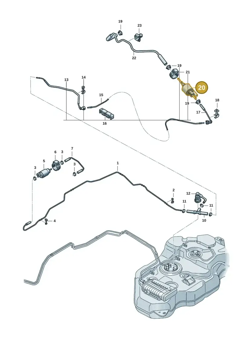 2N0963303B — Volkswagen Multivan (2021-) diagram 7t0201410, position 20