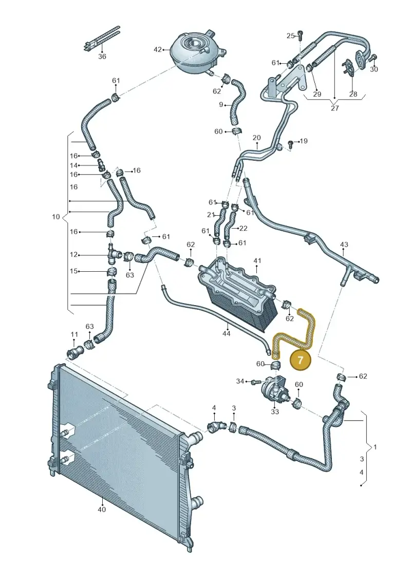 2Q0121063 — Volkswagen T-Cross 1,0 (2018-2024) diagram 587121150, position 7