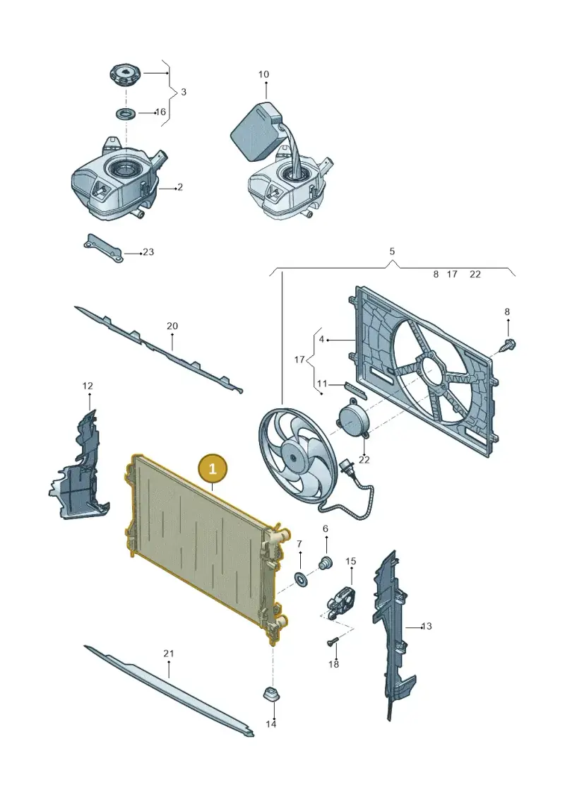 2Q0121253 — Volkswagen GOLF             "ZA." (2005-2007) diagram 602121700, position 1