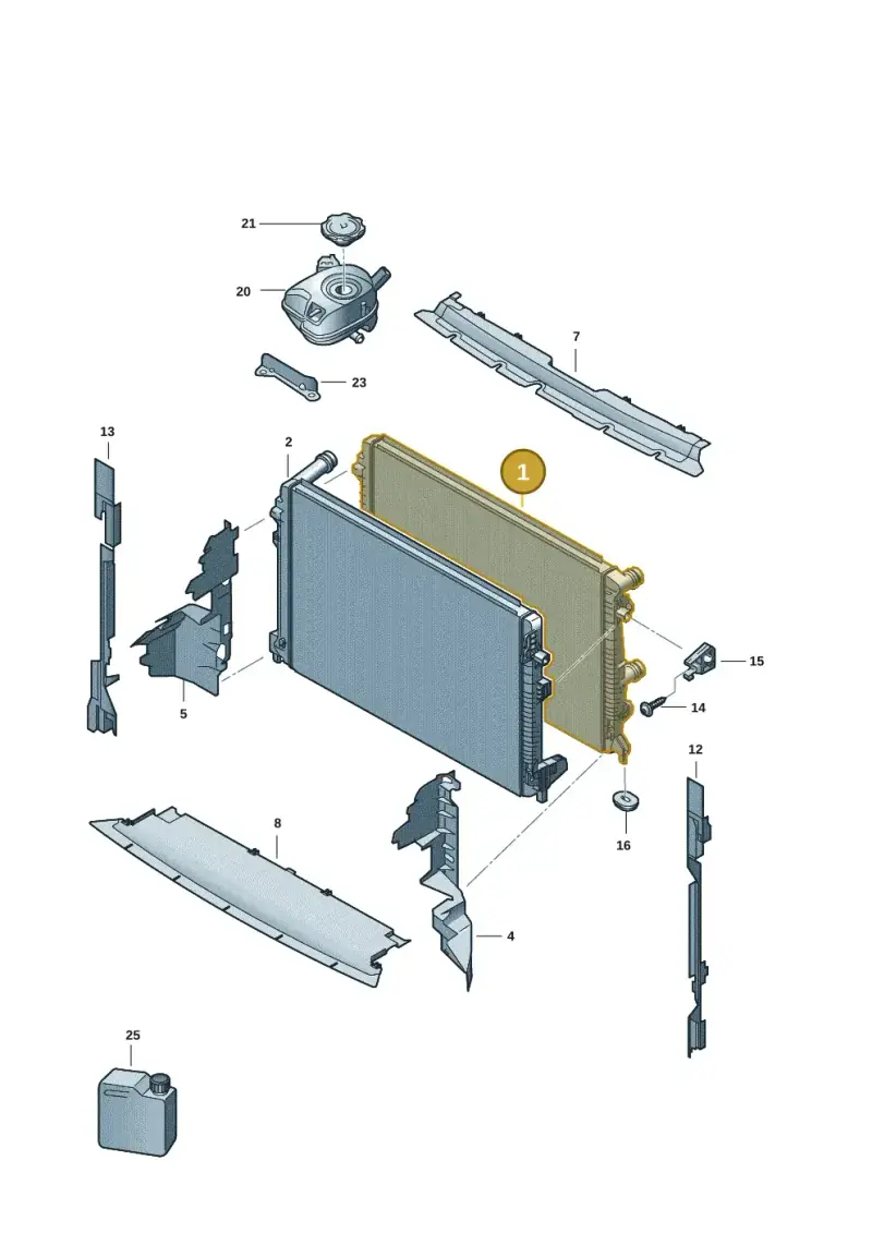2Q0121253R — Volkswagen T-Cross 1,0 (2018-2024) diagram 587122001, position 1